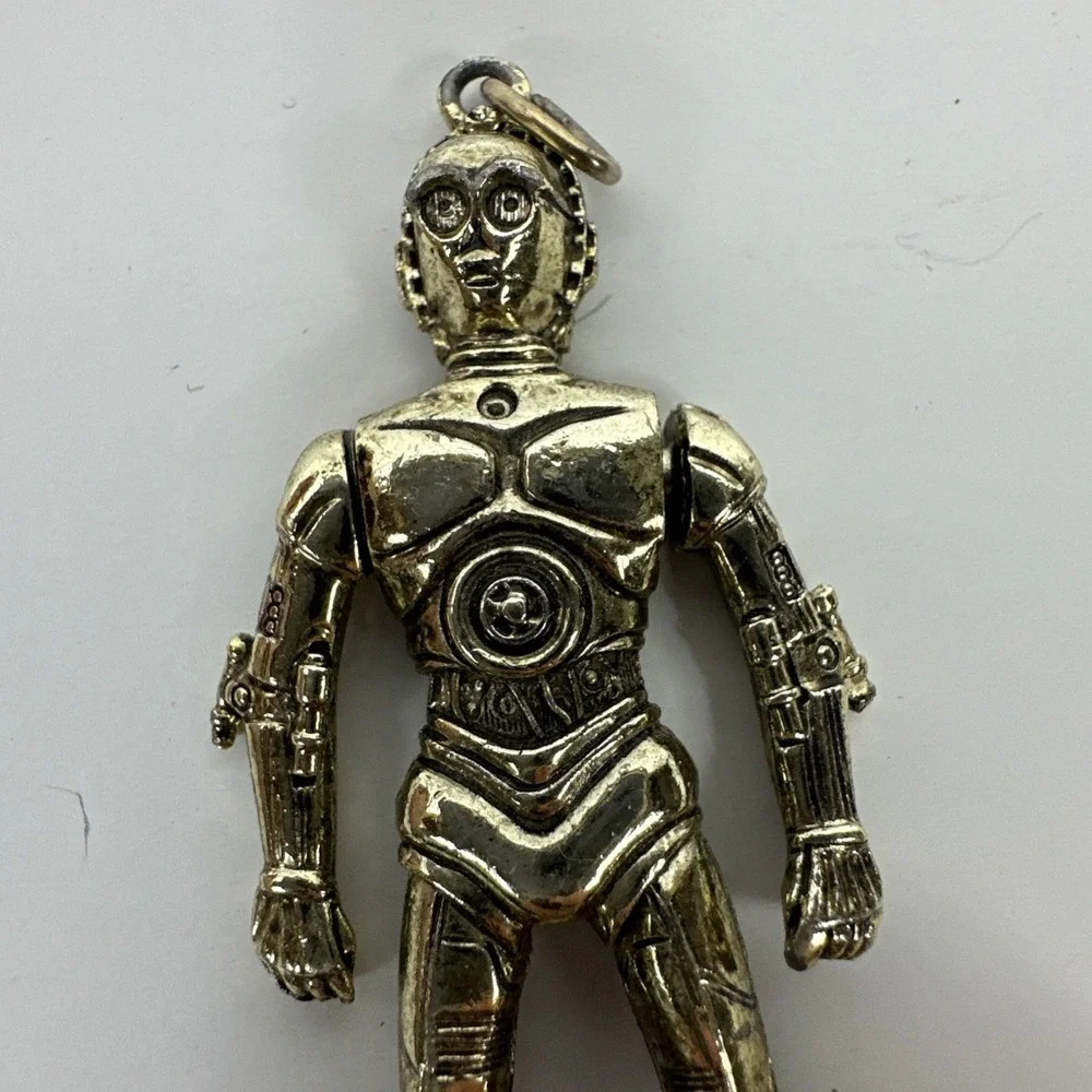 VTG 1977 Star Wars C3PO Necklace‎ Pendant Charm 20th Century Fox Original RARE